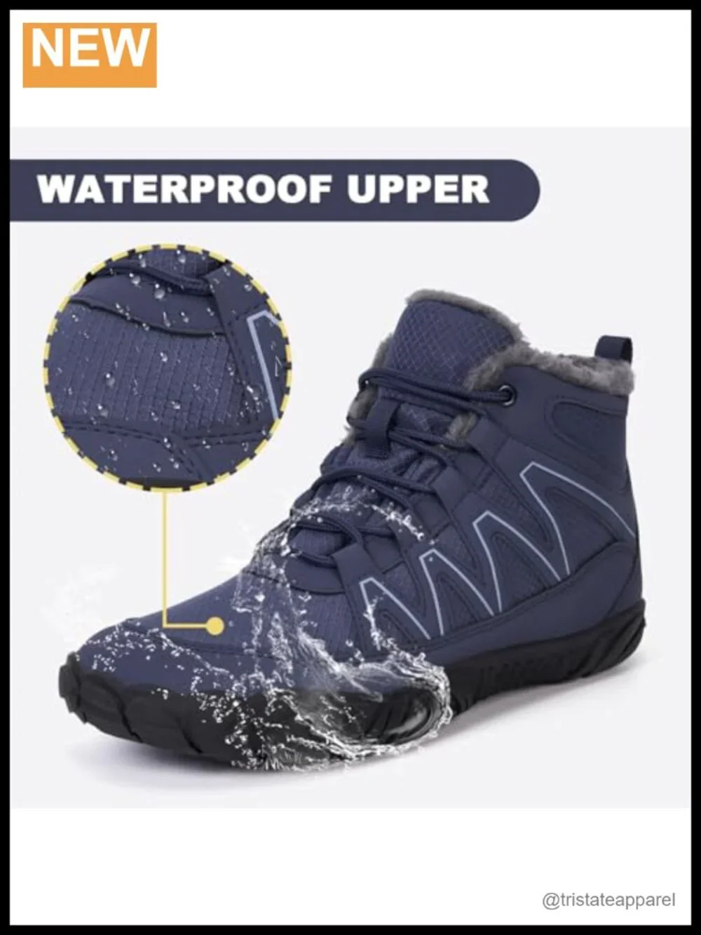 Women's Hiking Boots Fuzzy Non Slip Ankle Boots Water Repellent